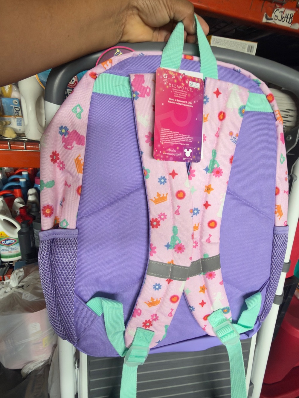 Disney Princess Holographic Backpack - Pink, Mint & Purple - Picture 2 of 2